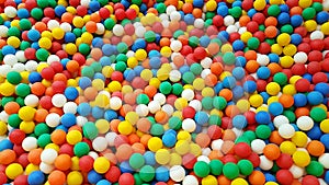 Colorful plastic balls children playground