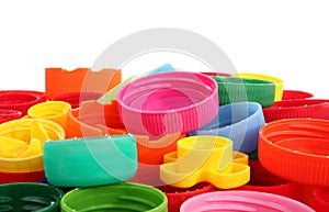 Colorful plastic bottle caps