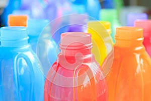 Colorful of plastic bottle