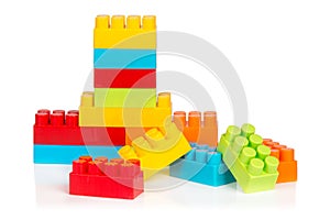 Colorful plastic bricks