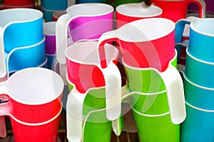 Colorful plastic cups