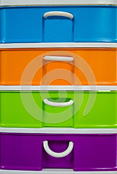 Colorful of plastic drawer