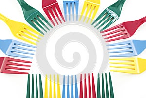 Colorful Plastic Forks Design