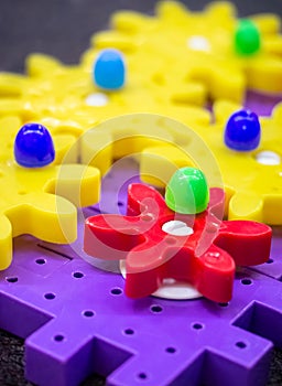 Colorful plastic gears