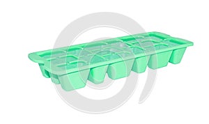 Colorful plastic ice tray. photo