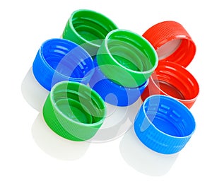 Colorful plastic lids