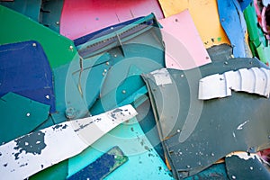 Colorful plastic pieces background