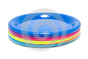 Colorful plastic plates
