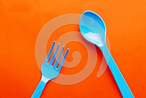 Colorful plastic spoon