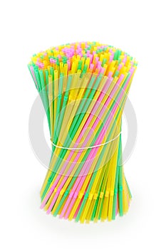 Colorful plastic straws