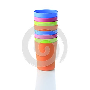 Colorful plastic tableware