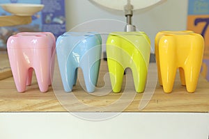 Colorful plastic toothbrush holder