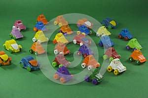 Colorful plastic toys photo