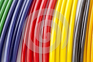 Colorful plastic tubes photo
