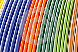 Colorful plastic tubes