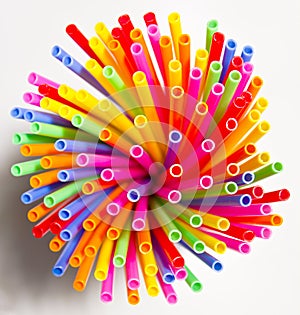 Colorful plastic tubes