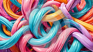 Colorful plastic twirl background.