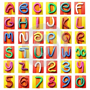 Colorful plasticine alphabet photo