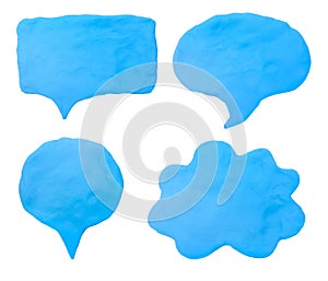 Colorful plasticine clay chat icon