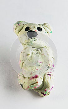 Colorful Plasticine or Clay Polar bear