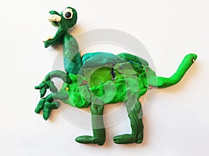 Colorful Plasticine or Clay Tyrannosaurus rex