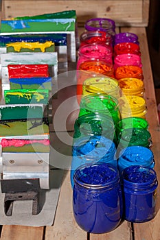 Colorful plastisol ink for print tee shirt