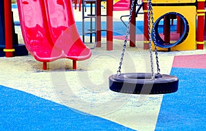 Colorful playground equipment photo