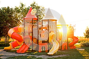 Colorful playground in the park