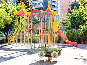 colorful playground in a residential area