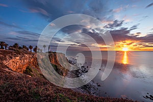 Colorful Point Vicente at Sunset