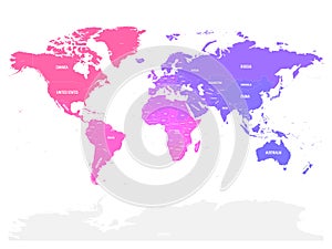 Colorful political map of World