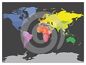 Colorful political map of World