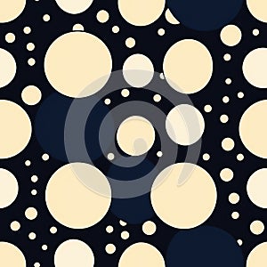 Colorful polka dot seamless pattern. Circle dots shapes spheres illustration for fabric, wrapping paper design, card