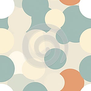 Colorful polka dot seamless pattern. Circle dots shapes spheres illustration for fabric, wrapping paper design, card