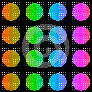 Colorful polka dots background