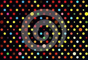 Colorful polka dots seamless pattern background.