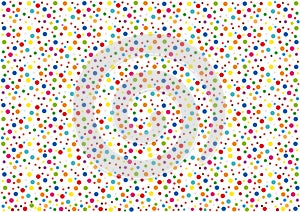 Colorful polka dots seamless pattern.