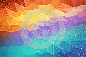 Colorful polygon abstract background