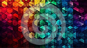 Colorful polygonal vector background. Abstract polygonal vector background generative ai
