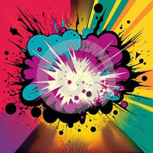 Colorful pop art explosion