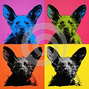 Colorful Pop Art Portraits Of Dogs In Andy Warhol Style