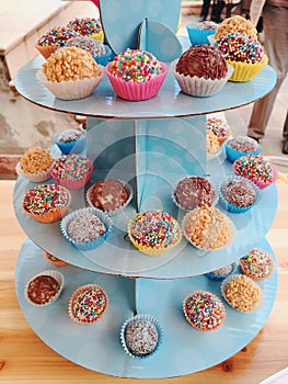 Colorful popcakes