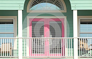 Colorful porch area of a Pensacola, Florida home