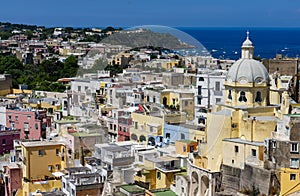 The colorful port of Marina Coricella in Procida