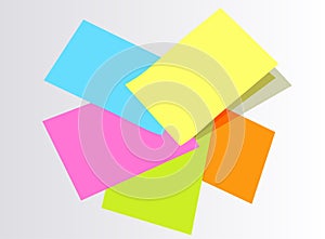 Colorful post it papers