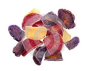 Farbistý zemiakov čipy 