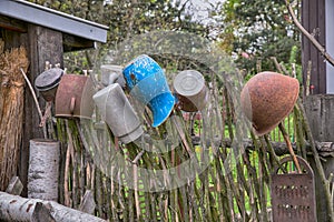 colorful pots