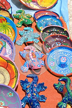 Colorful pottery