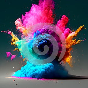 Colorful Powder Abstract Background