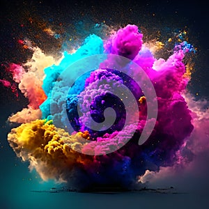 Colorful Powder Abstract Background